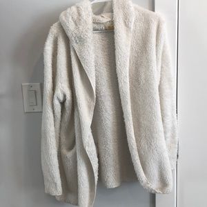 White fuzzy jacket